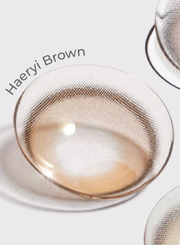 SLENS - 3 THÁNG (1 CHIẾC) HAERYI brown/gray MPC - Kính áp tròng Hàn Quốc Seoullens 