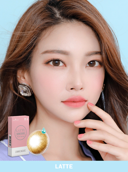  ANN365 - 3 tháng (1 CẶP) Coffee 2 Tone Latte Brown - Kính áp tròng Hàn Quốc Seoullens 