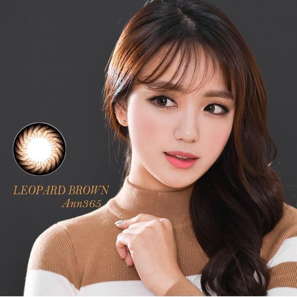  Kính áp tròng 1 năm màu nâu đậm ANN365 Leopard Brown 