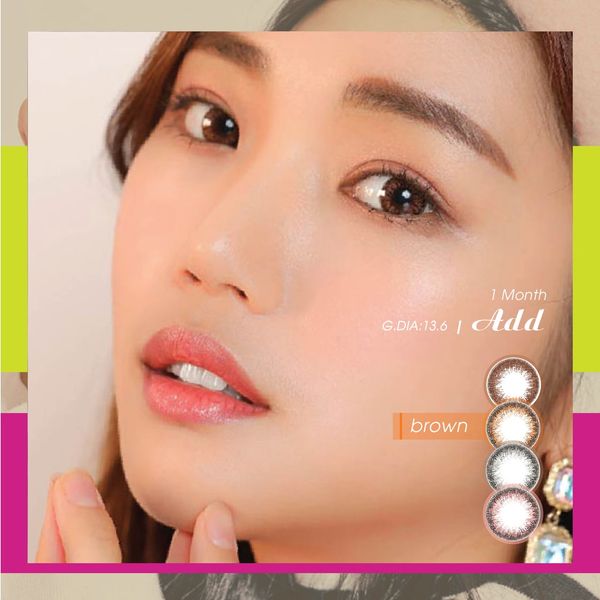  ANN365 - 3 tháng (1 CẶP) Add Brown - Kính áp tròng Hàn Quốc Seoullens 