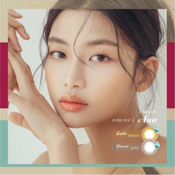  ANN365 - 3 tháng (1 CẶP) Coffee 2 Tone Latte Brown - Kính áp tròng Hàn Quốc Seoullens 