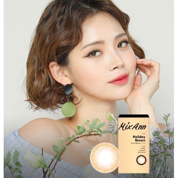  ANN365 - 3 tháng (1 CẶP) Mix Ann Holiday Brown - Kính áp tròng Hàn Quốc Seoullens 