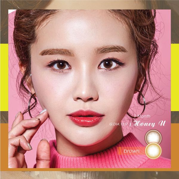  ANN365 - 3 tháng (1 CẶP) Honey U Brown - Kính áp tròng Hàn Quốc Seoullens 
