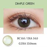  DIMPLE - 6 THÁNG (1 CHIẾC ) Green -  Kính áp tròng Hàn Quốc Seoullens 