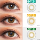  KELLY - 3 THÁNG (1 CẶP) gray/green/hazel - Kính áp tròng Hàn Quốc Seoullens 