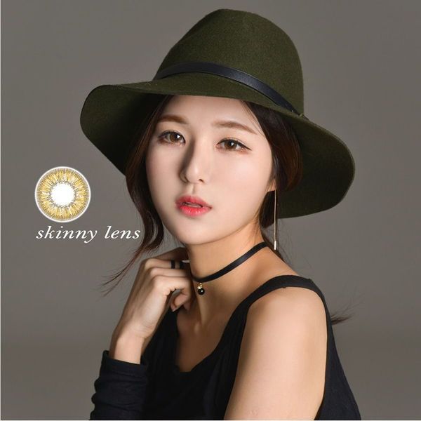  Kính áp tròng 1 năm màu vàng hổ phách ANN365 Skinny 