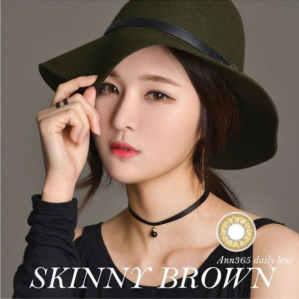  Kính áp tròng 1 năm màu vàng hổ phách ANN365 Skinny 