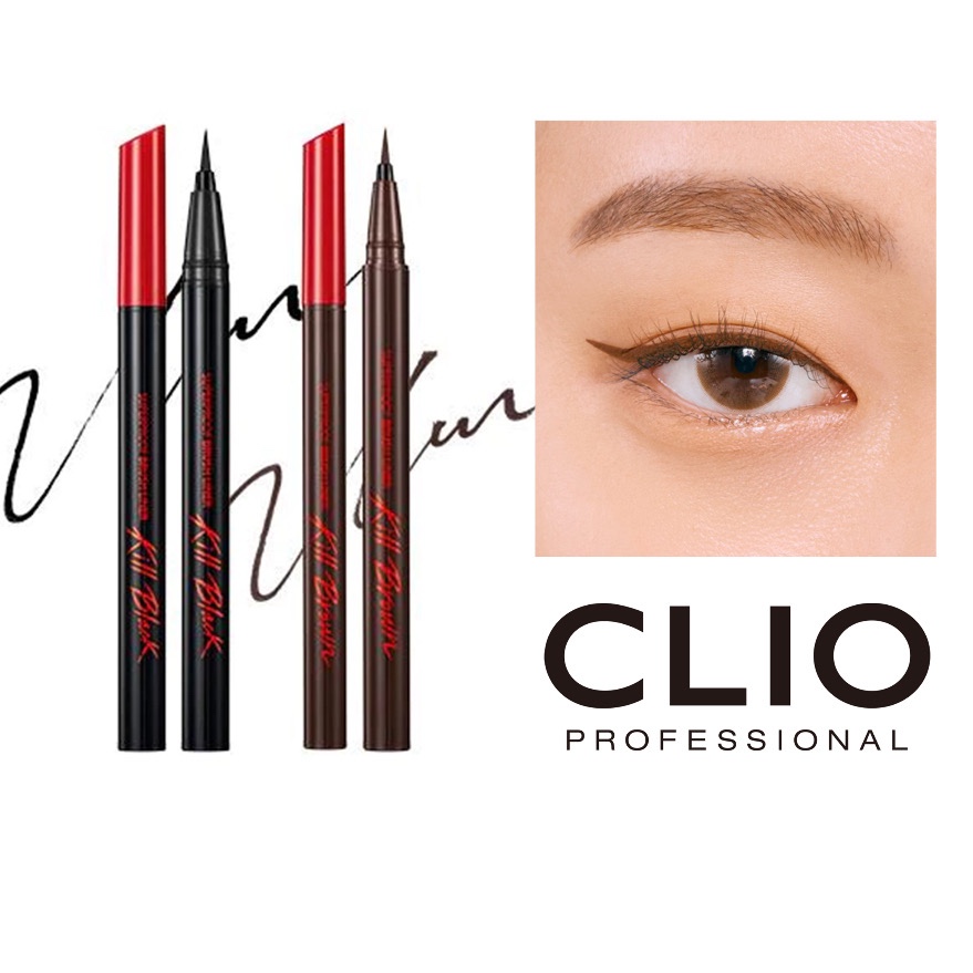  CLIO - Bút Kẻ Mắt Superproof Brush Liner Kill Brown & Black - Mỹ Phẩm Hàn Quốc 