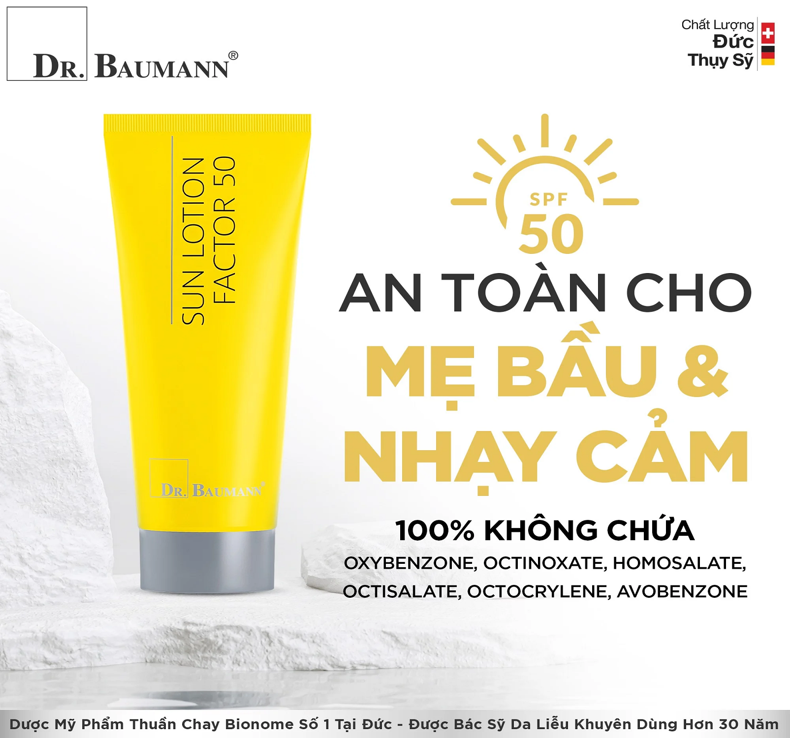 Chống nắng nâng tông Sun Lotion Factor 50 Dr Baumann