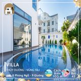  Villa Thùy Dương Vũng Tàu - 8 P.Ngủ - 9 Giường - Hồ Bơi 45m  Sát Biển 