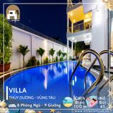  Villa Thùy Dương Vũng Tàu - 8 P.Ngủ - 9 Giường - Hồ Bơi 45m  Sát Biển 