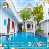  Villa Thùy Dương Vũng Tàu - 7 P.Ngủ -7 Giường - Hồ Bơi 45m  Sát Biển 