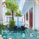  Villa Thùy Dương Vũng Tàu - 7 P.Ngủ -7 Giường - Hồ Bơi 45m  Sát Biển 