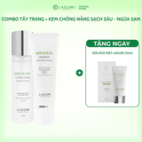  Combo Kem chống nắng vật lý + Tẩy trang Lagumi chiết xuất nhụy hoa nghệ tây 