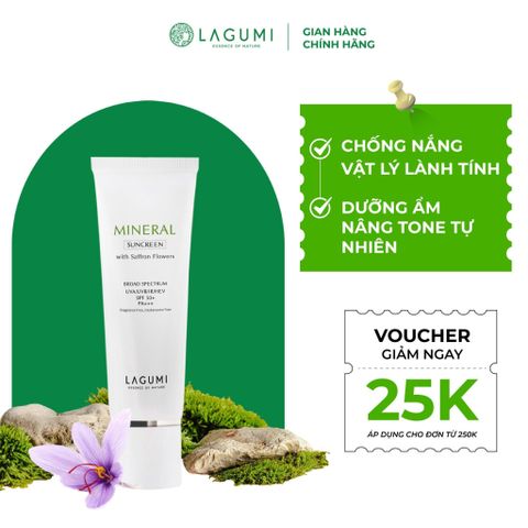 Set sỉ 5 Kem chống nắng vật lý Lagumi chiết xuất nhụy hoa nghệ tây 50ml