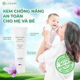  Combo Cấp ẩm và bảo vệ da 2 món Kem dưỡng B5 và Kem chống nắng nhụy hoa nghệ tây Lagumi 