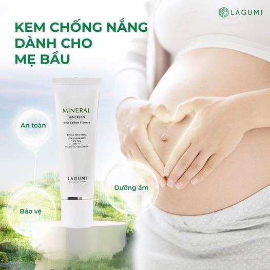 Combo Cấp ẩm và bảo vệ da 2 món Kem dưỡng B5 và Kem chống nắng nhụy hoa nghệ tây Lagumi