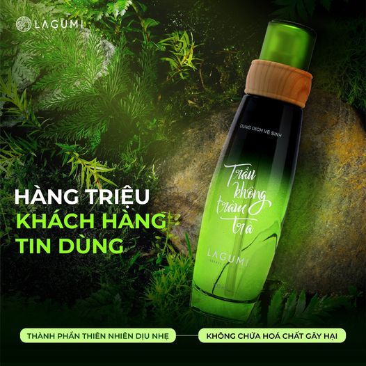 Combo 5 chai Dung dịch vệ sinh phụ nữ trầu không tràm trà giảm viêm, ngứa Lagumi 100ml