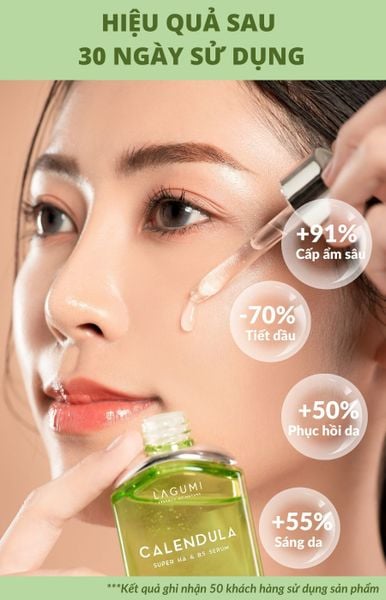 Serum siêu cấp ẩm và phục hồi da Lagumi Calendula Super HA & B5 30ml