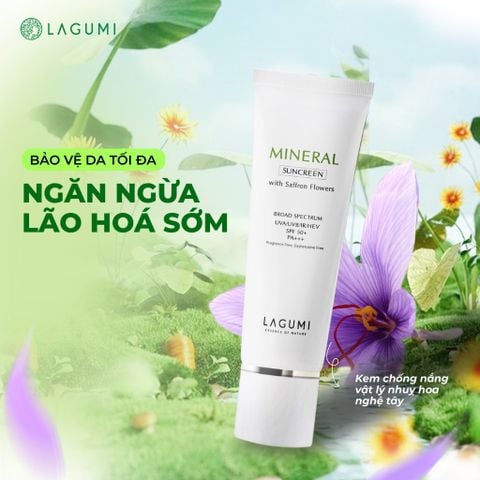 Kem chống nắng vật lý nâng tone Lagumi chiết xuất nhụy hoa nghệ tây 50gr