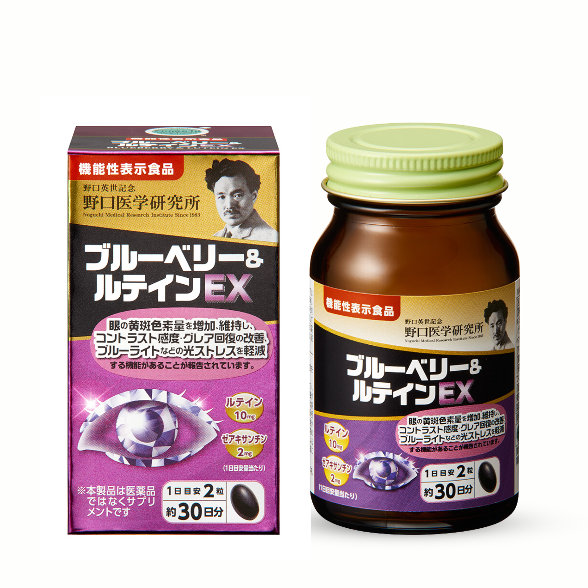 TPBVSK  Blueberry & LuteinEX Noguchi Hỗ Trợ Giảm Khô Mắt, Mỏi Mắt, Chống Thoái Hóa Điểm Vàng.