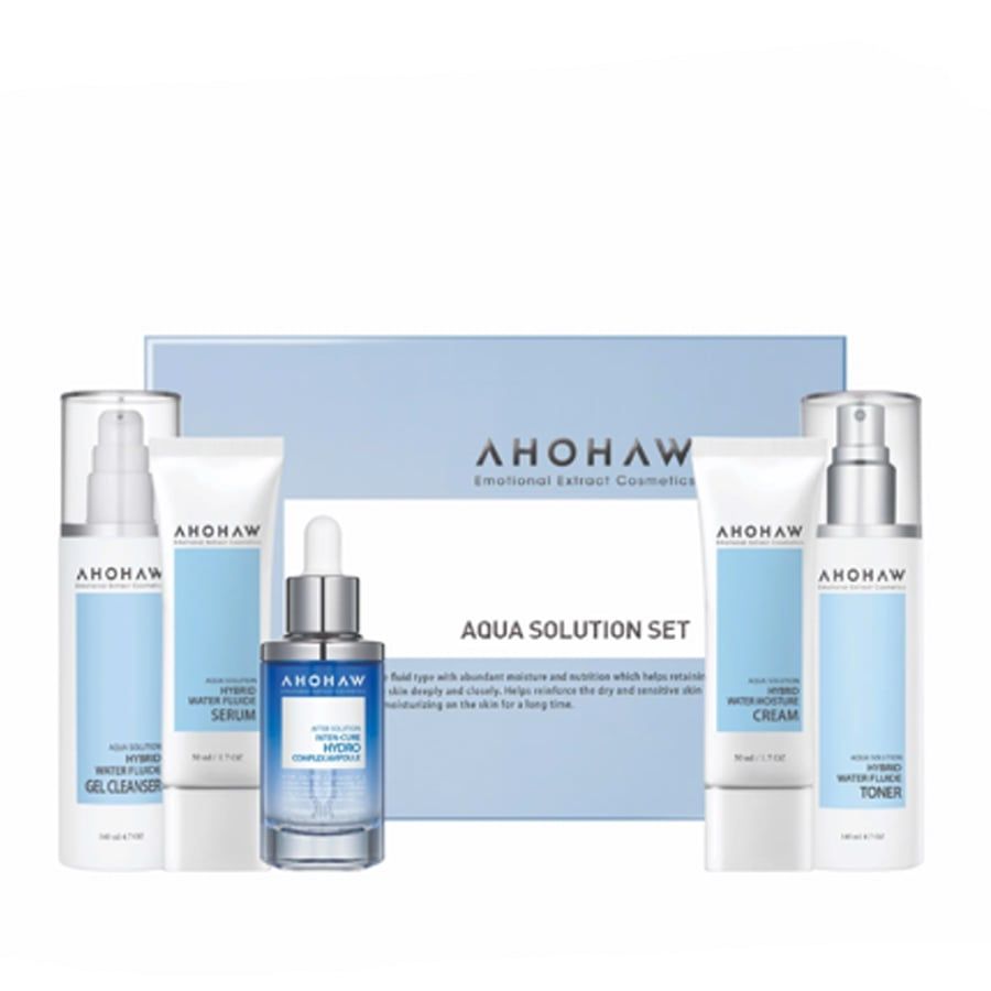  Bộ Dưỡng Ẩm Chuyên Sâu Ahohwa Aqua Solution Set 
