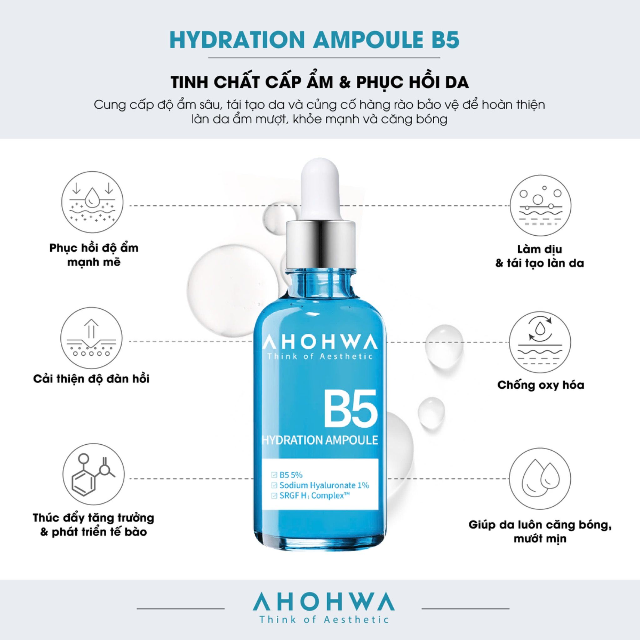  Tinh chất cấp ẩm, phục hồi da Hydration Ampoule B5 (30ml) 