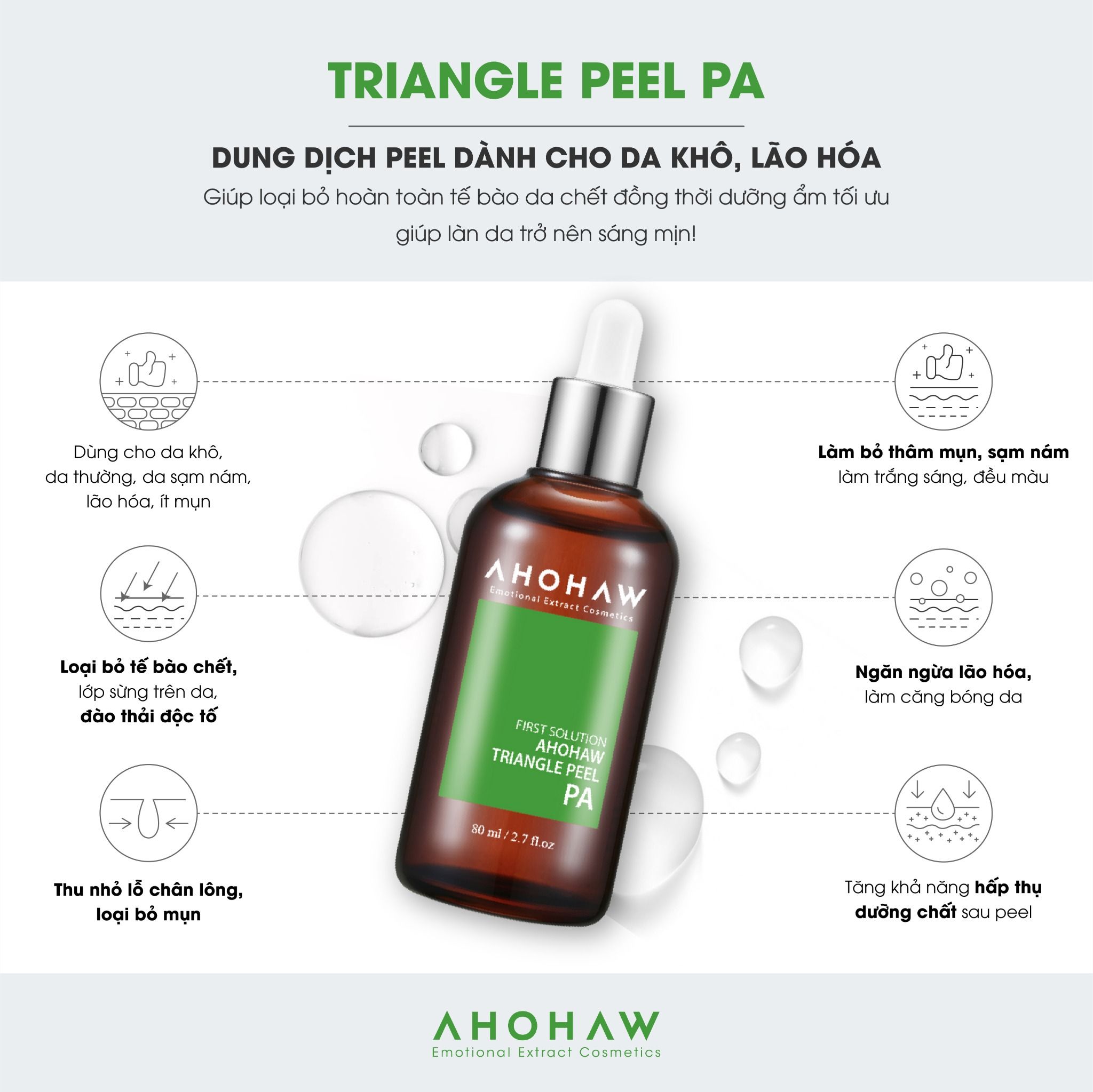 Peel Da Khô, Lão Hóa Ahohwa Triangle Peel PA (80ml) 