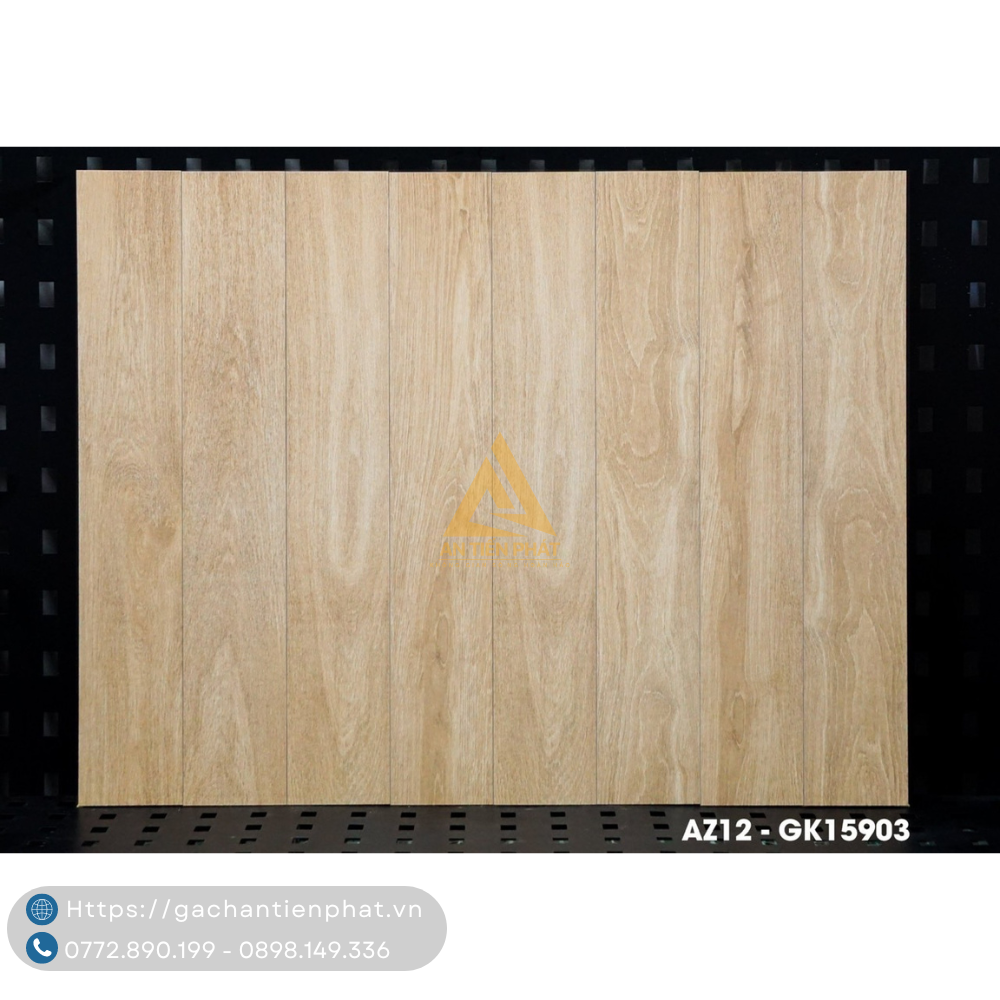 Gạch giả gỗ 15x90 Viglacera AZ12 - GK15903 bề mặt 8 faces