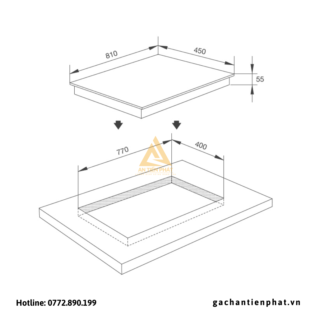  Bếp điện từ kính âm MALLOCA MH-03IRB S ( MH03IRBS ) 2 từ và 1 điện 