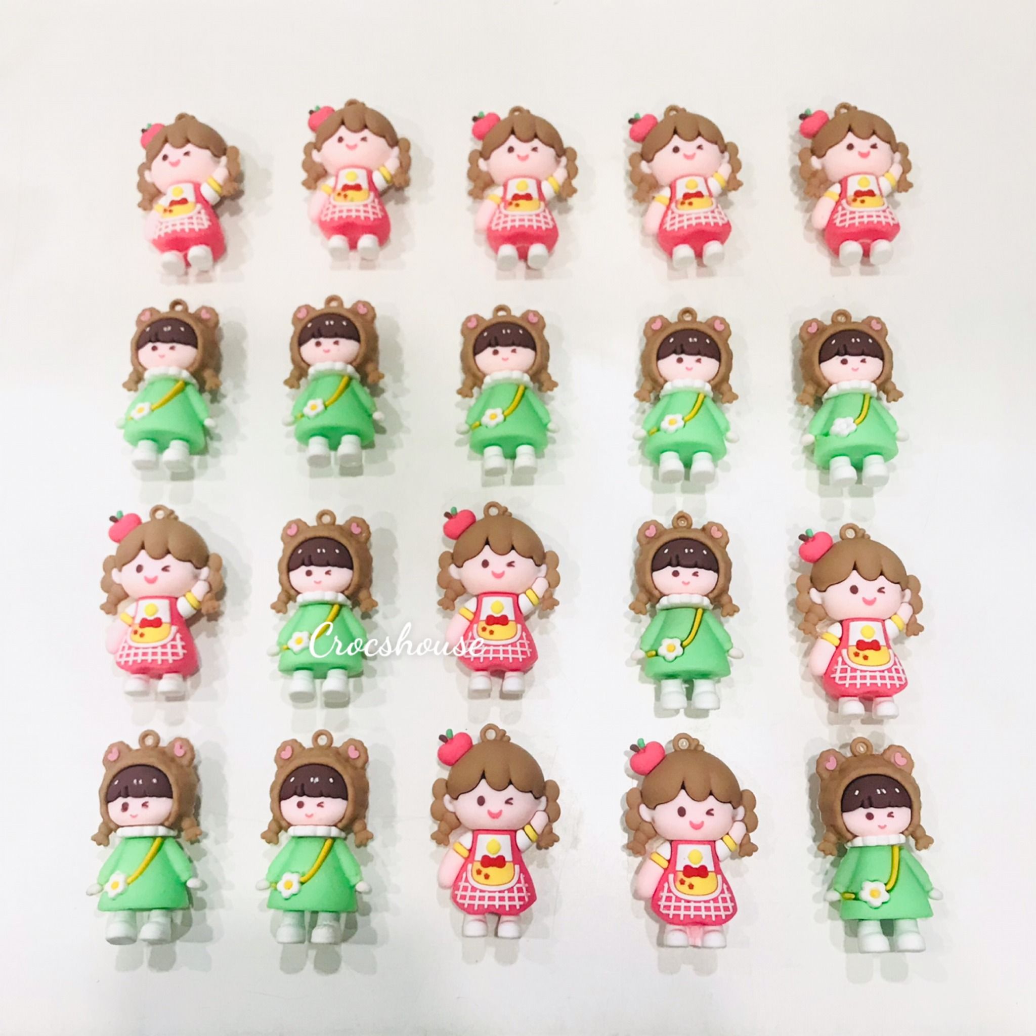  Jibbitz charms búp bê to gắn dép Dinas 