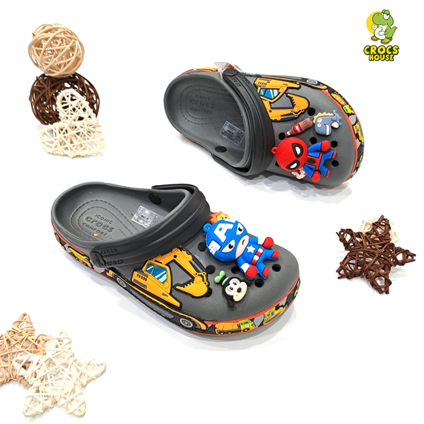  Dép sục cross 3D cần cẩu trẻ em 