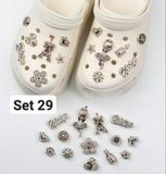  Set Jibbitz charms dây xích giả kim gắn trang trí dép Dinas 