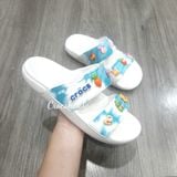 Dép cross hai quai ngang classic lỗ phun sơn nam nữ 