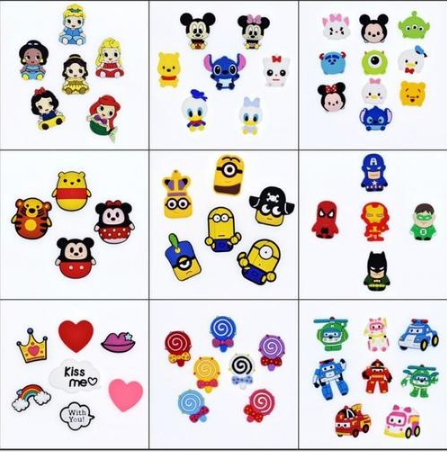  Jibbitz charms Dinas 2D gắn dép 