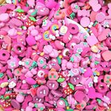  Jibbitz charm sticker đá hình gấu dâu hồng, gấu lotso gắn trang trí dép sục cross 