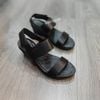 Sandal xuồng da quai dán
