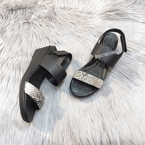  Sandal xuồng da quai dán 