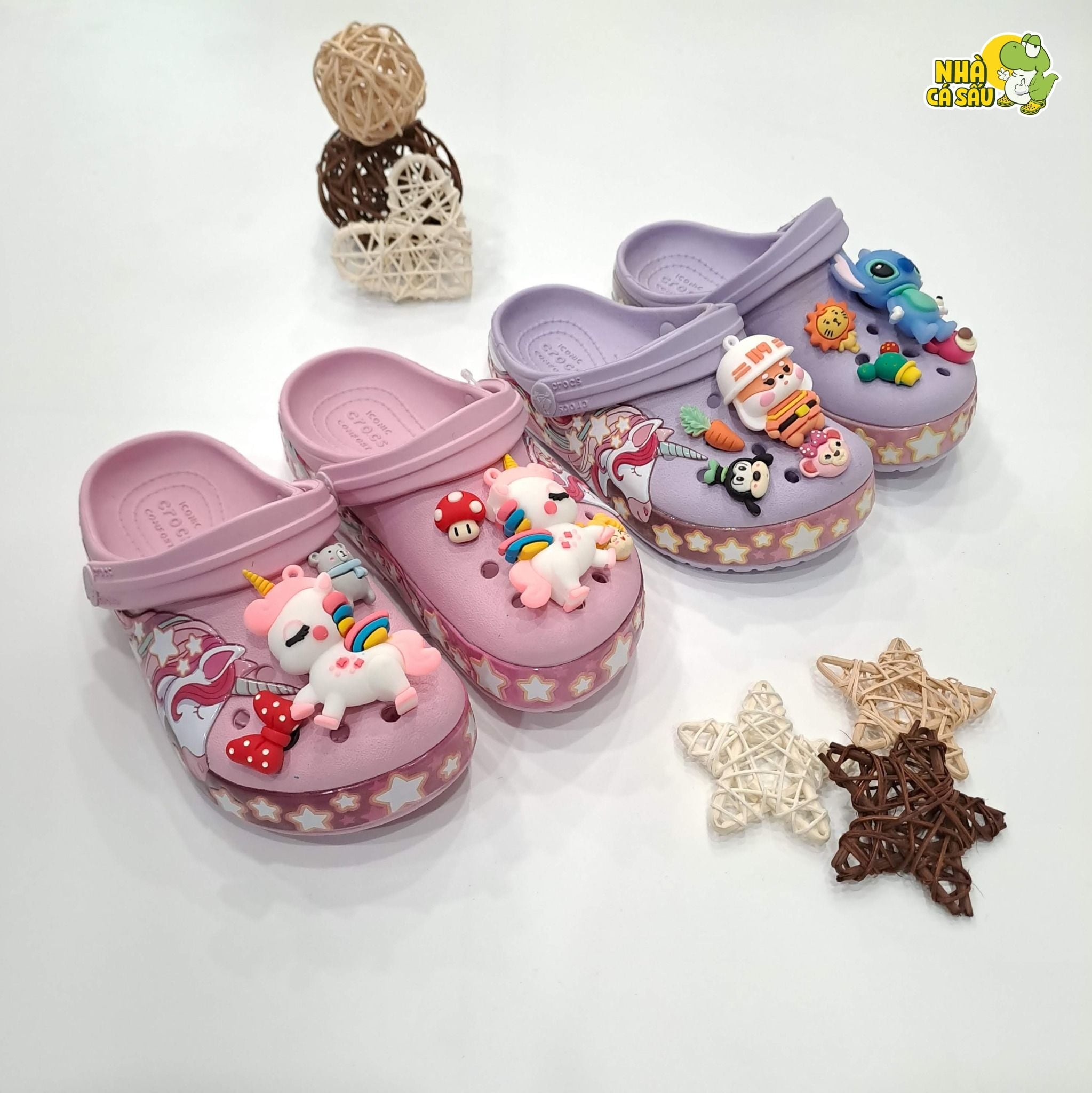  Dép sục Dinas 3D unicorn trẻ em 