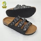  Dép trấu ba quai da bò thật Supersoft 