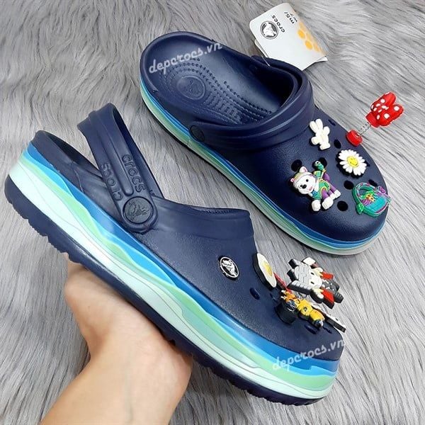  Sục crocband viền lượn sóng nam nữ 