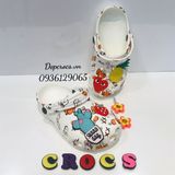  Dép sục cross classic họa tiết trẻ em chính hãng 