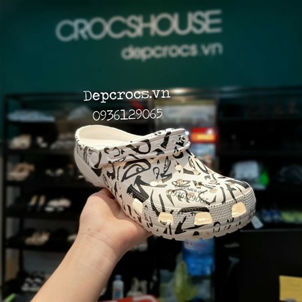  Dép sục cross classic họa tiết trẻ em chính hãng 