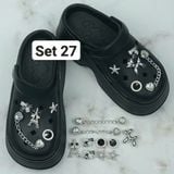  Set Jibbitz charms dây xích giả kim gắn trang trí dép Dinas 