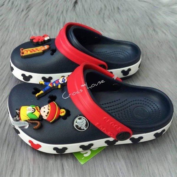  Dép sục crocband viền mickey trẻ em 
