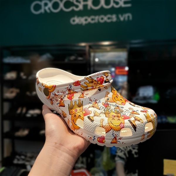  Dép sục cross classic họa tiết trẻ em chính hãng 
