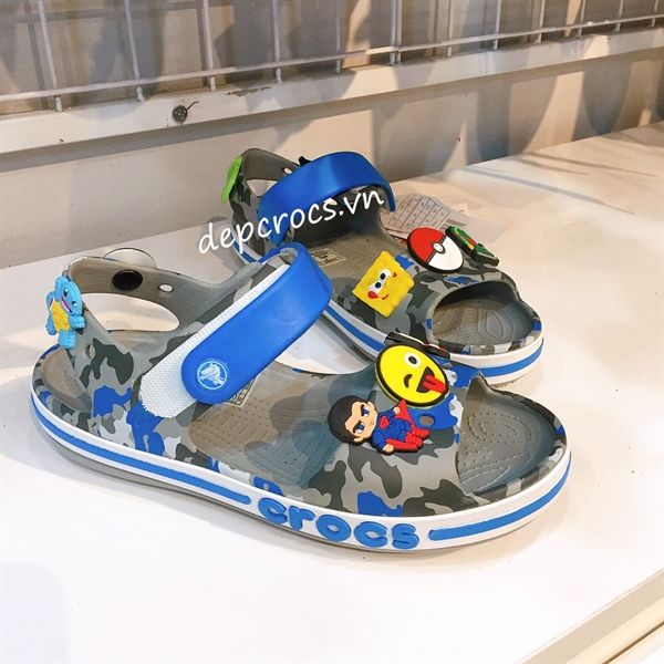  Sandal crocband camo trẻ em 