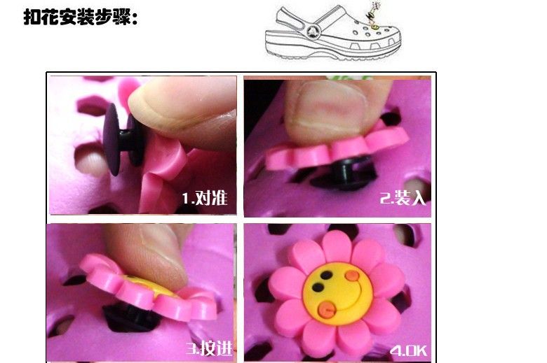  Jibbitz charms Dinas 2D gắn dép 
