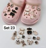  Set Jibbitz charms dây xích giả kim gắn trang trí dép Dinas 