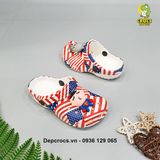  Dép sục cross classic họa tiết trẻ em chính hãng 